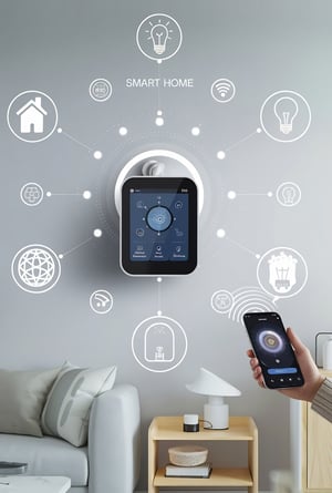 creative-smart-home-device-with-light-theme-infographics-shown-display-with-concept-icons-1
